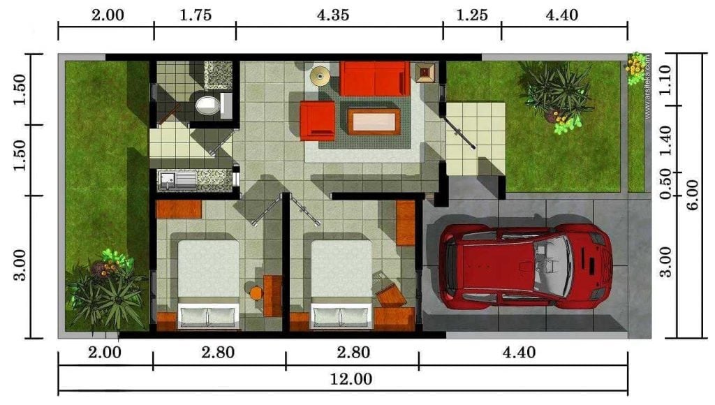 21 Gambar Rumah Minimalis Kamar 2