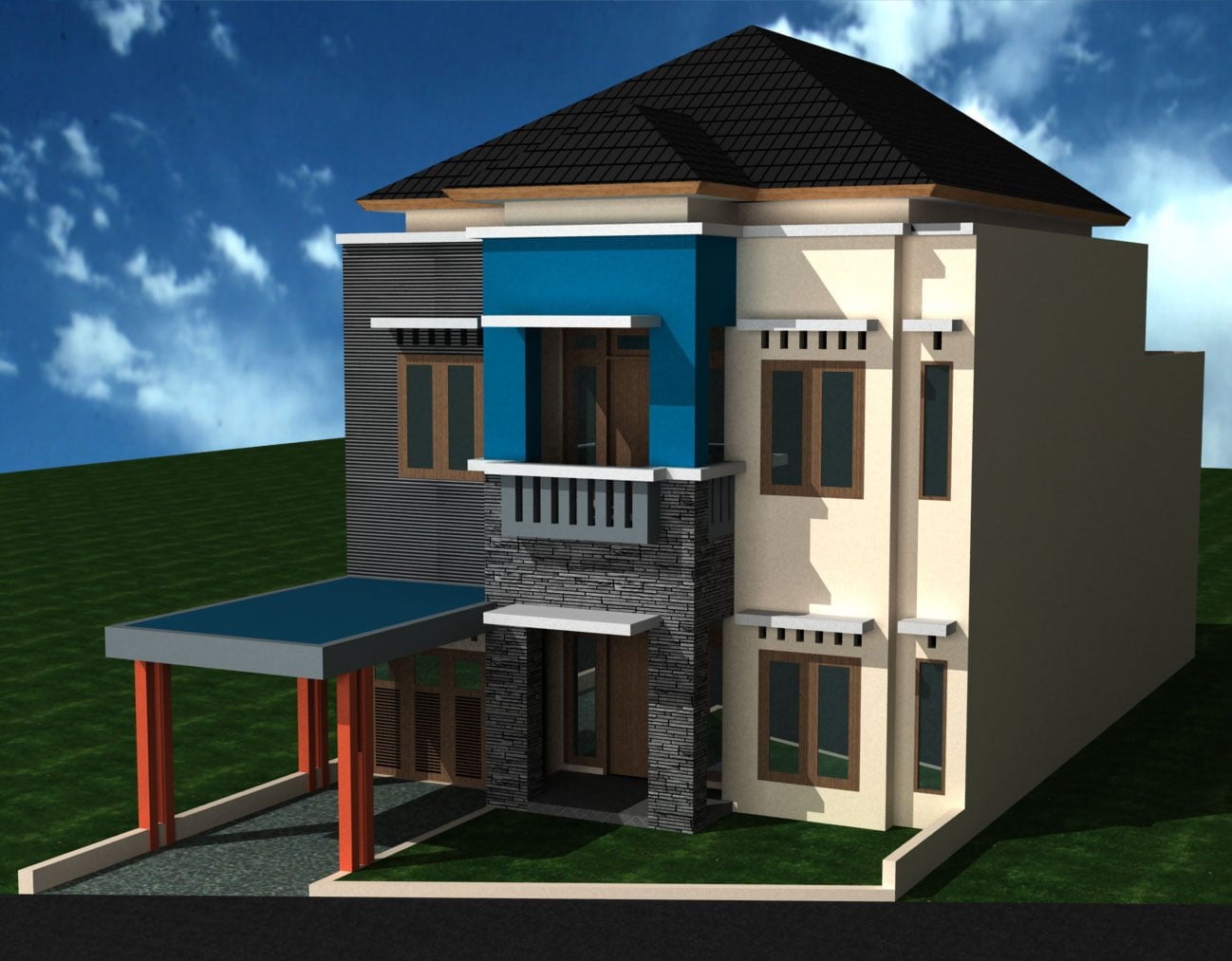 21 Gambar Rumah  Minimalis Atap  Datar  Arcadia Desain