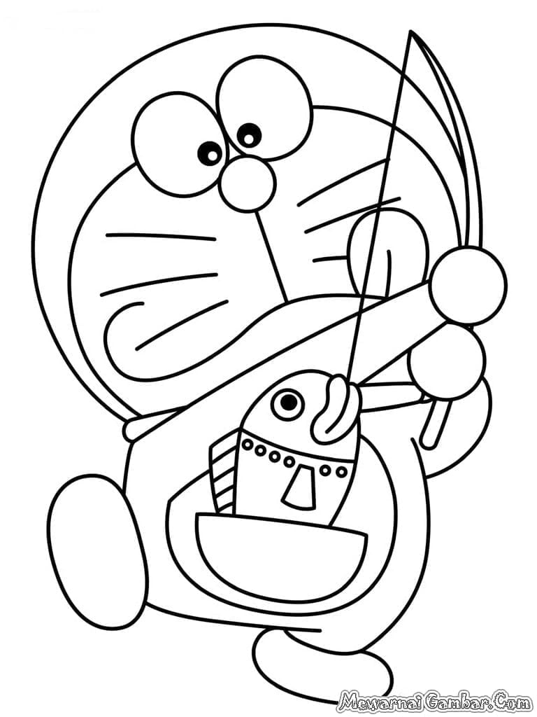 Kumpulan gambar  untuk Belajar mewarnai Gambar  Doraemon  Yg 