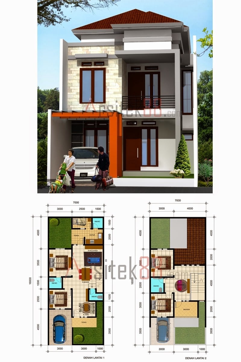 Modern 21 Gambar Rumah Minimalis Ukuran 7x12 96 Dalam Inspirasi