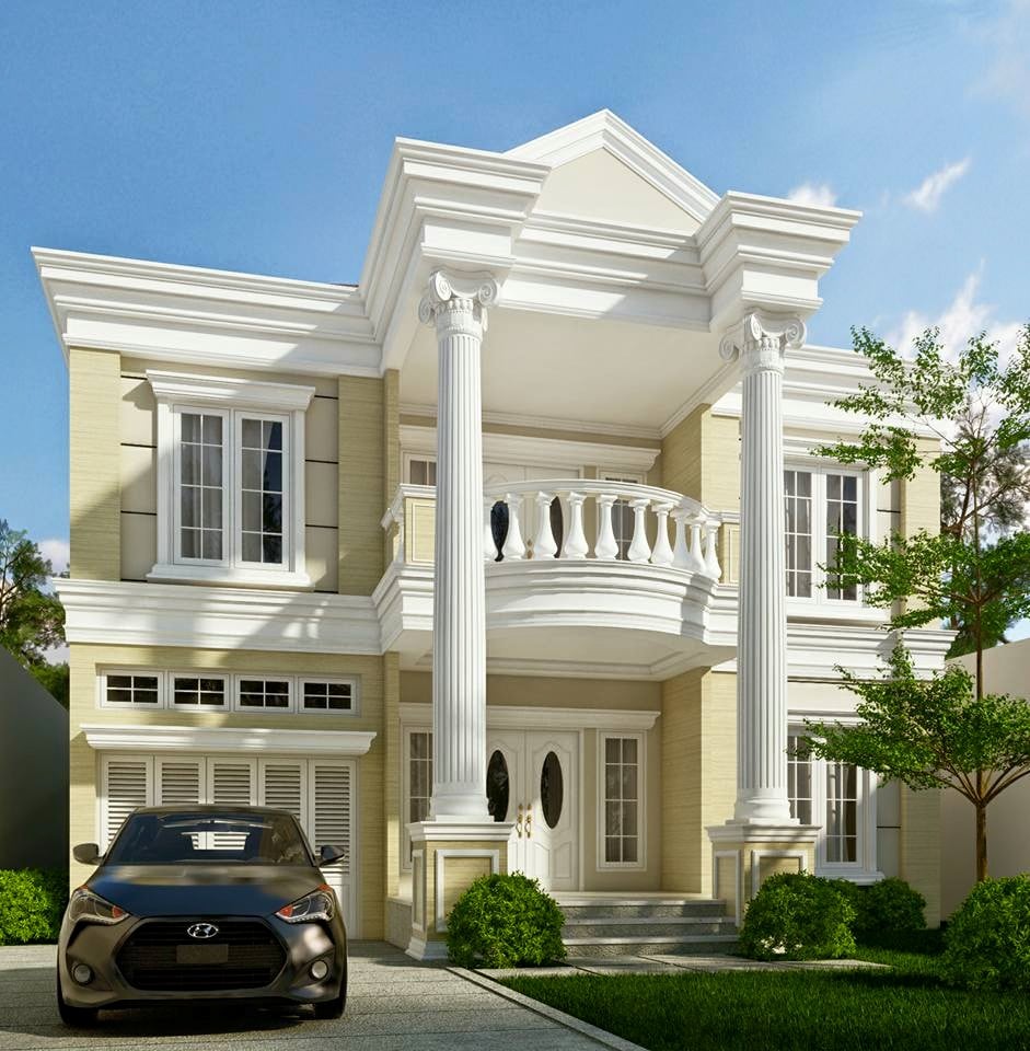 Anggun Desain Rumah Mewah Klasik 2 Lantai 28 Dengan Tambahan Dekorasi Interior Rumah oleh Desain Rumah Mewah Klasik 2 Lantai