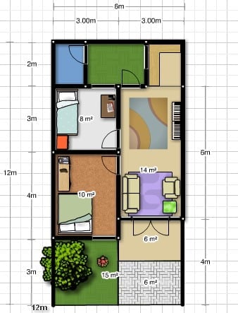 Bagus Desain Rumah Minimalis 6 X 12 14 Untuk Inspirasi Interior Rumah untuk Desain Rumah Minimalis 6 X 12