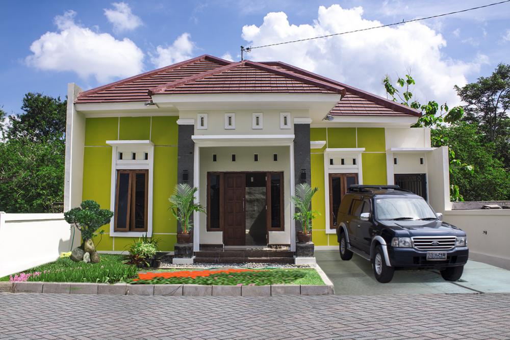 Besar Desain Rumah  Minimalis Modern  Warna Hijau  13 