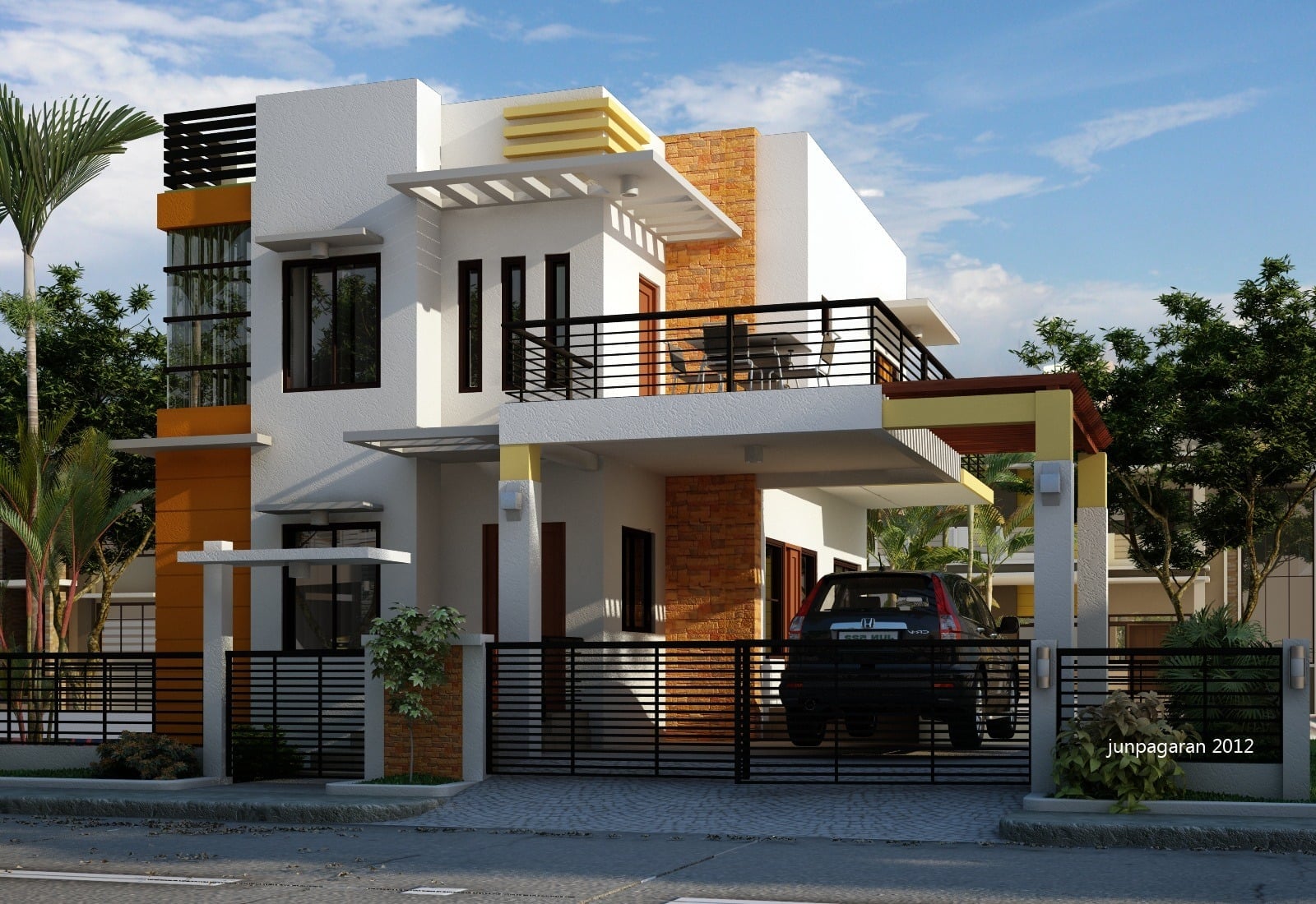 Desain Rumah  Modern Dua  Tingkat  Arcadia Desain