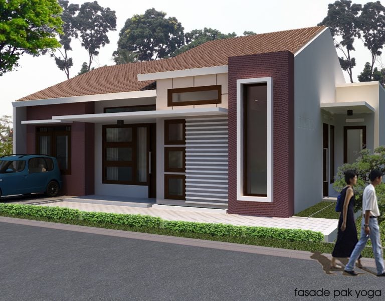 Besar Desain Rumah Modern Panjang Menyamping 51 Dengan 