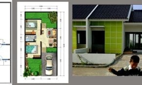 Denah Rumah  Minimalis  Type  30 60  Sekitar Rumah 