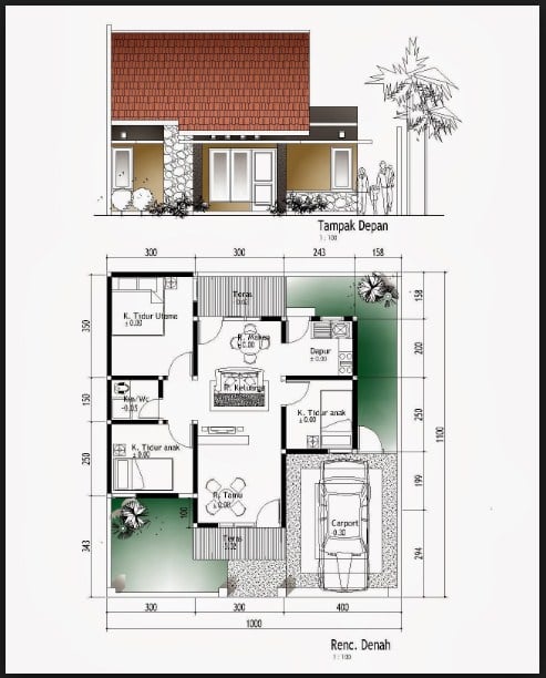 Cantik Desain Rumah Sederhana 6x12 1 Lantai 59 Dengan Tambahan Desain Dekorasi Mebel Rumah untuk Desain Rumah Sederhana 6x12 1 Lantai