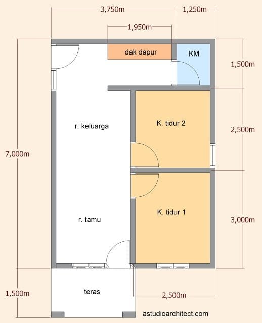 Cemerlang Desain Rumah Sederhana 5x7 86 Untuk Inspirasi Interior Rumah oleh Desain Rumah Sederhana 5x7