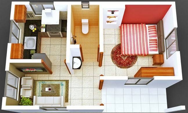 Imut Desain Rumah Sederhana Satu Kamar 34 Dalam Ide Merombak Rumah Kecil dengan Desain Rumah Sederhana Satu Kamar