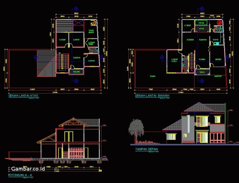 Desain Rumah  Minimalis File Autocad  Arcadia Desain