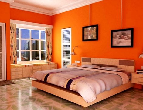 Cantik Dekorasi  Kamar Warna  Orange  Beauty Glamorous