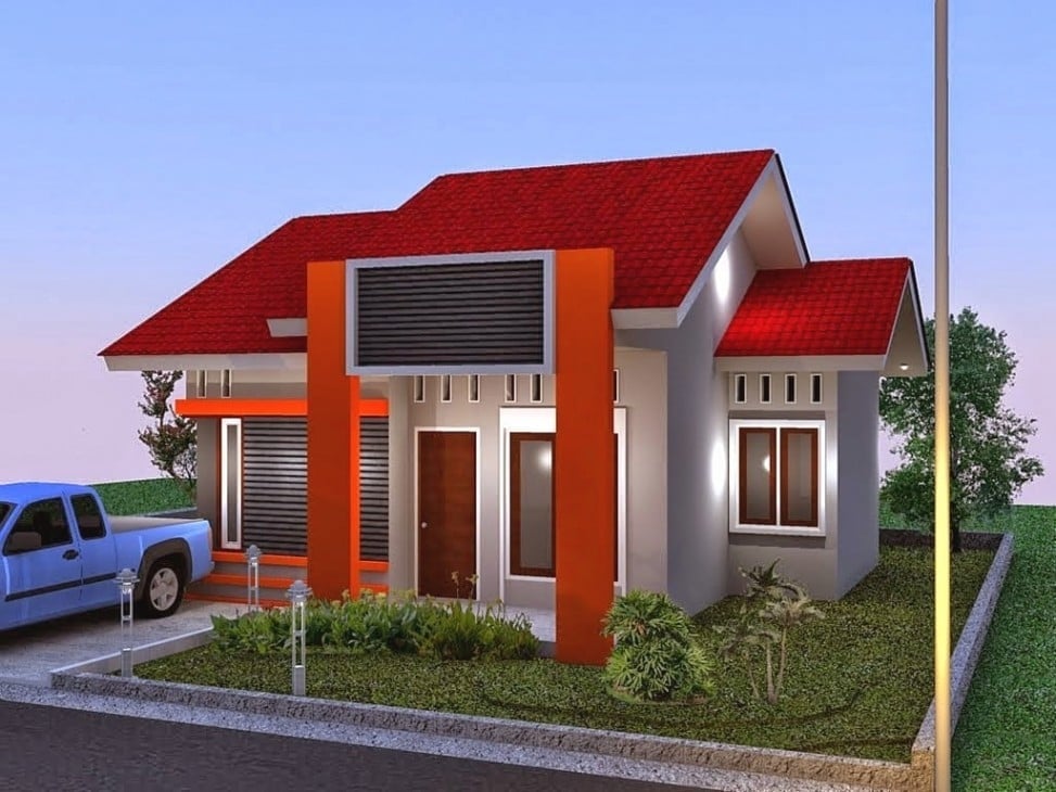 Luar biasa  Desain Rumah  Minimalis Warna  Merah 66 Dengan Tambahan 