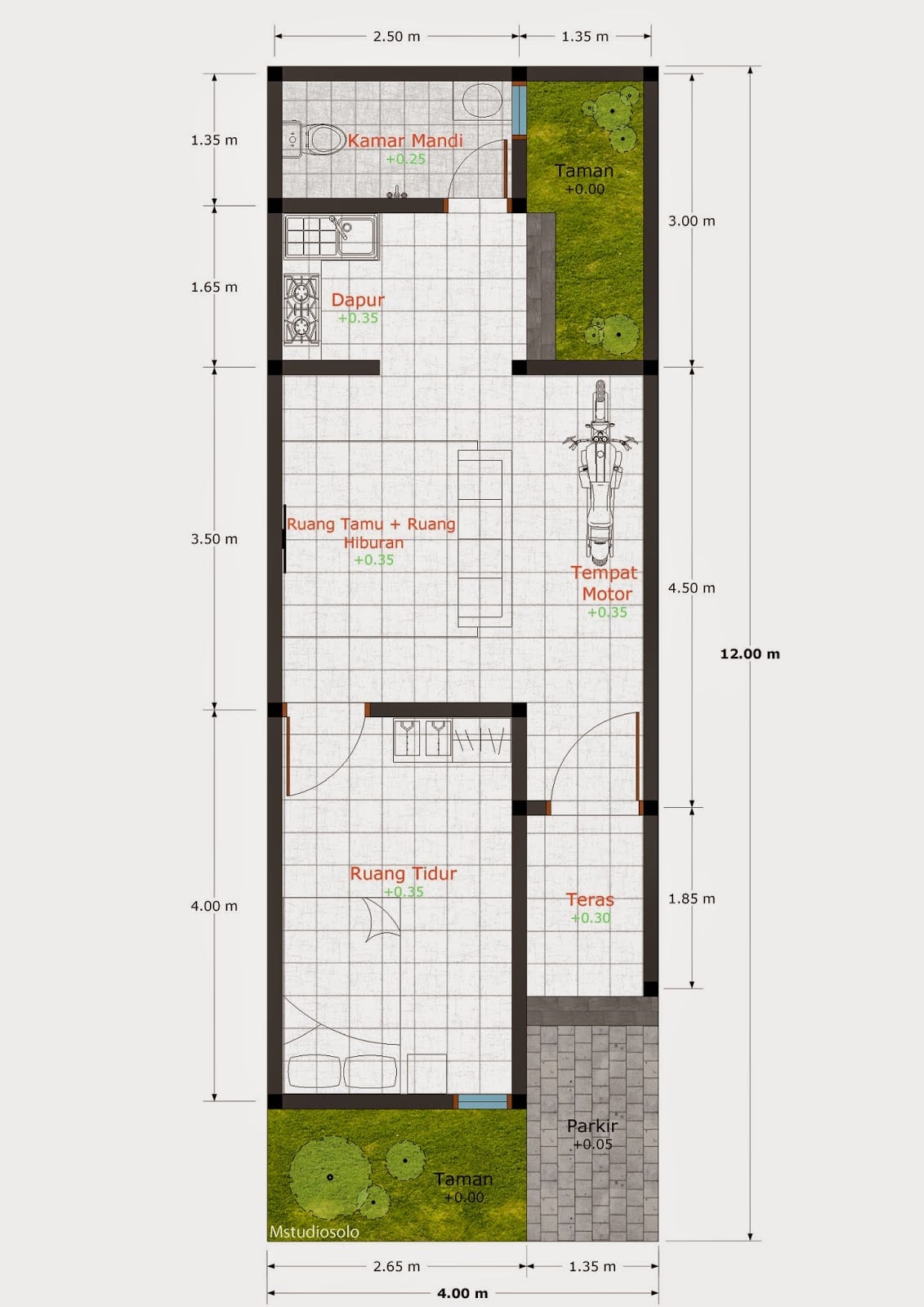 Luar biasa Desain Rumah Sederhana 4x12 60 Untuk Ide Dekorasi Rumah oleh Desain Rumah Sederhana 4x12