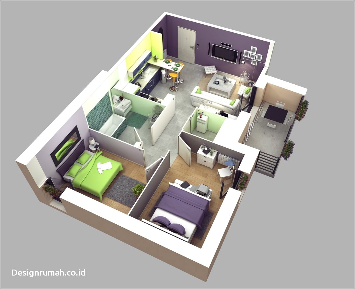 Menawan Desain Rumah Sederhana 2 Kamar 29 Dalam Ide Merancang Interior Rumah untuk Desain Rumah Sederhana 2 Kamar