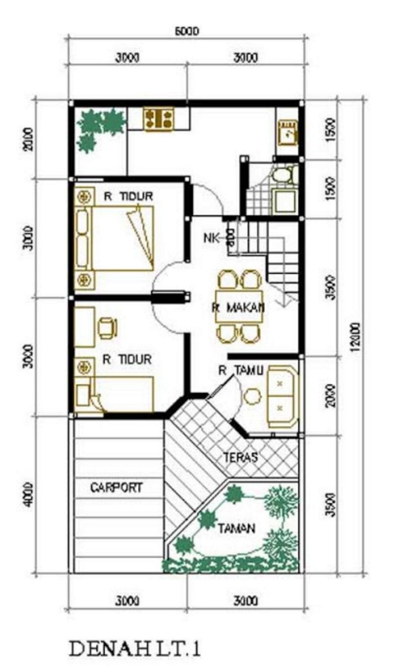 Menawan Desain Rumah Sederhana 6x12 1 Lantai 72 Dengan Tambahan Desain Dekorasi Mebel Rumah oleh Desain Rumah Sederhana 6x12 1 Lantai