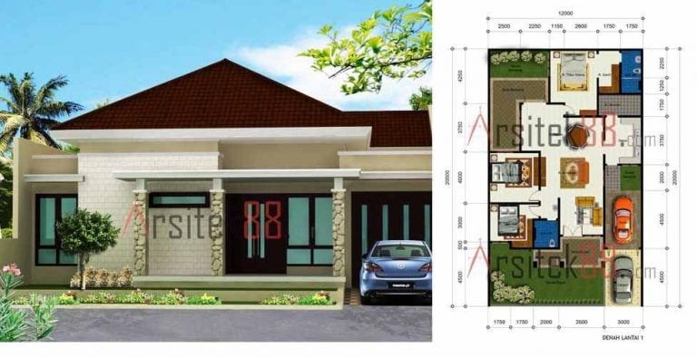 Desain Rumah Eropa Modern 1 Lantai