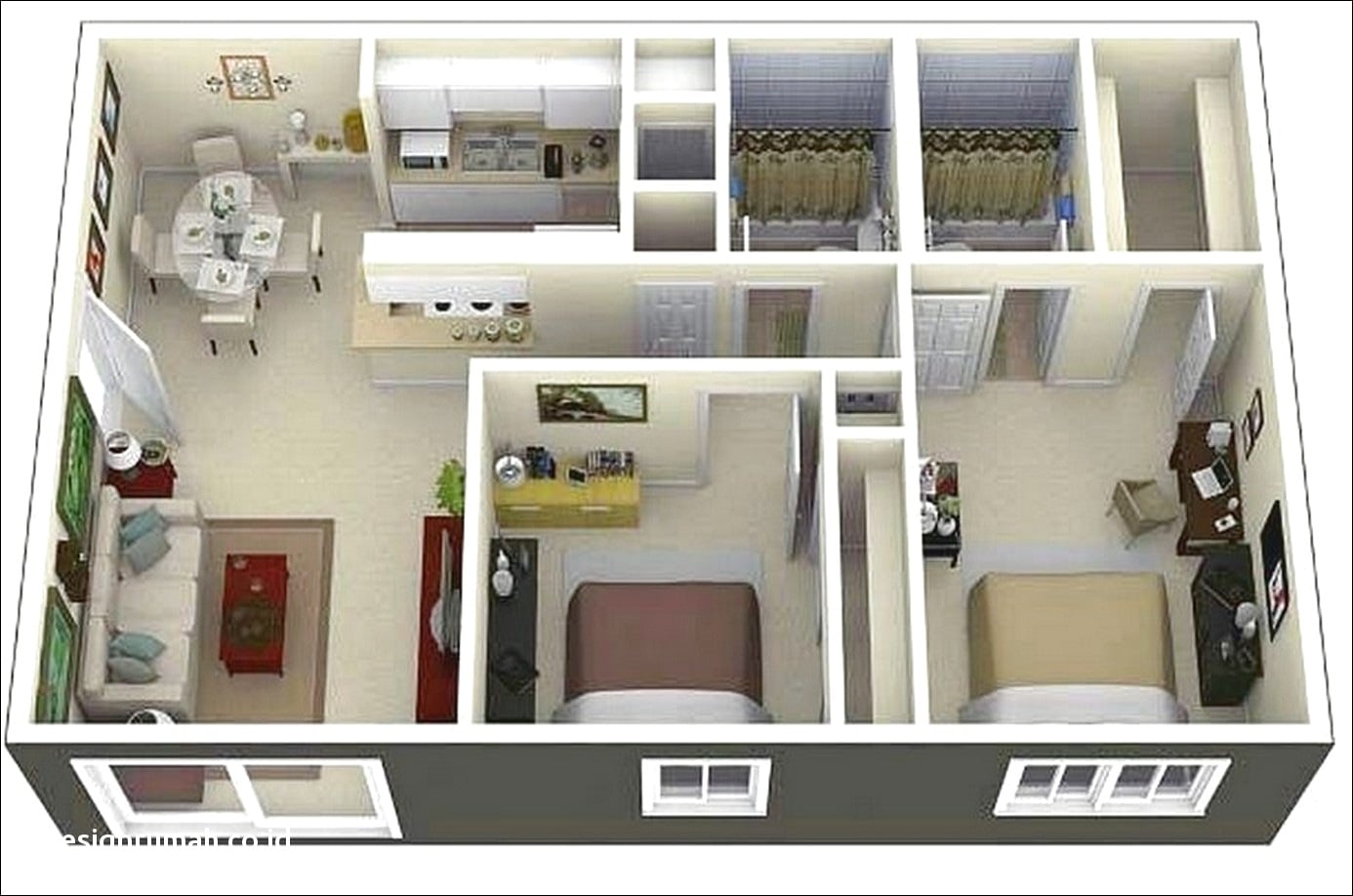 Mudah Desain Rumah Minimalis 2 Kamar 86 Dalam Dekorasi Rumah Untuk Gaya Desain Interior dengan Desain Rumah Minimalis 2 Kamar