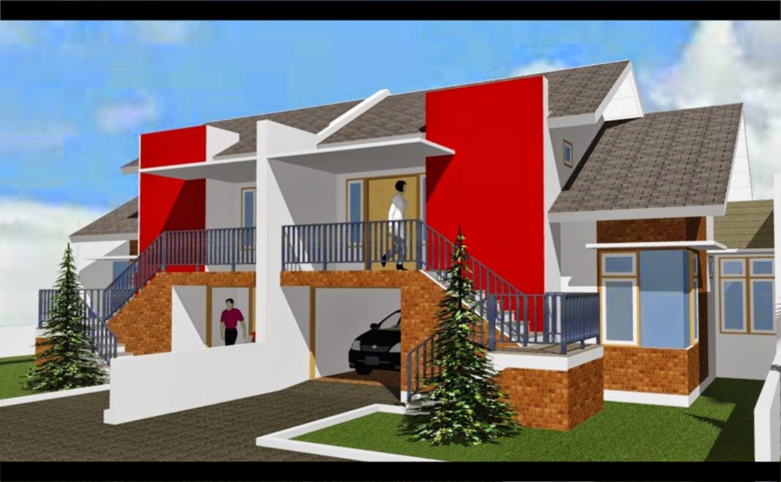  Desain Rumah Minimalis Warna Merah Arcadia Desain 