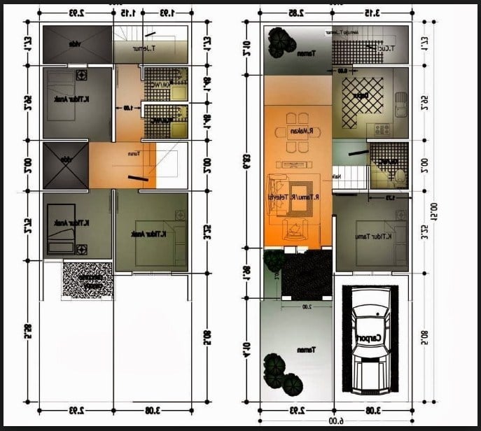 Paling keren Desain Rumah Minimalis Ukuran 5x12 1 Lantai 86 Renovasi Perencana Dekorasi Rumah oleh Desain Rumah Minimalis Ukuran 5x12 1 Lantai