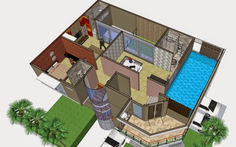 Paling keren Desain Rumah  Sederhana Yang  Ada  Kolam Renang 