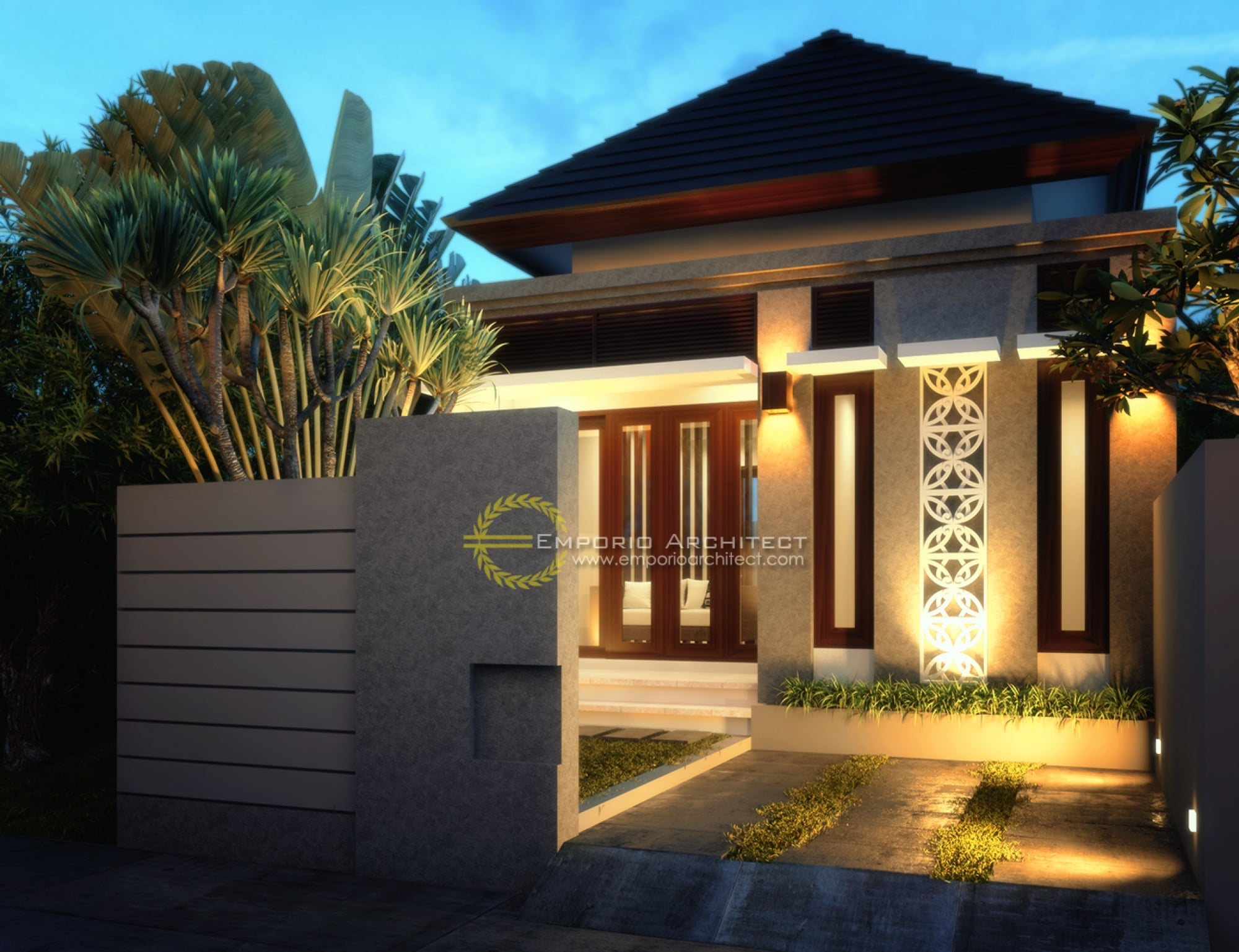  Sederhana  Desain Rumah  Minimalis Nuansa  Bali 52 Bangun Ide 