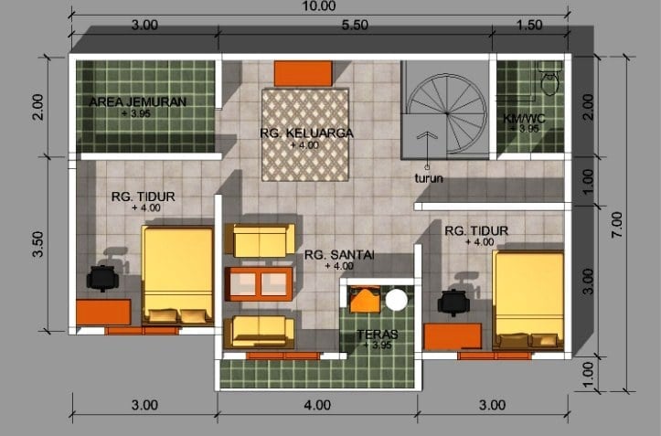 Sempurna Desain  Interior  Rumah  Ukuran  6x8 40  Dengan 