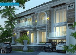 sempurna desain rumah mewah dua lantai 14 menciptakan