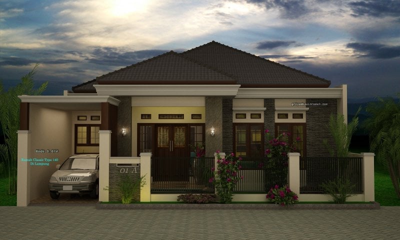 Sempurna Desain Rumah Modern Klasik 1 Lantai 16 Dalam Dekorasi Interior Rumah oleh Desain Rumah Modern Klasik 1 Lantai