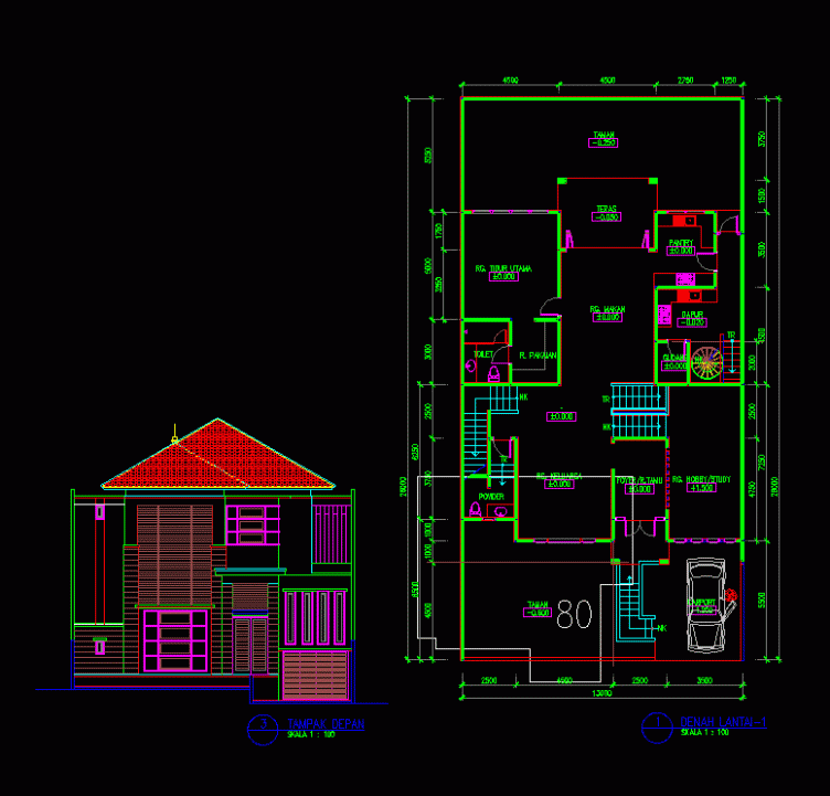Spektakuler Desain Rumah Minimalis File Autocad 69 Untuk Ide Merancang Interior Rumah dengan Desain Rumah Minimalis File Autocad