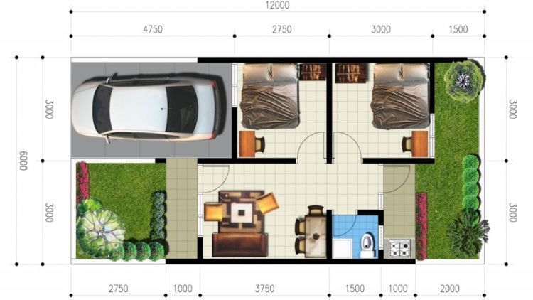 Spektakuler Desain Rumah Sederhana 6x6 93 Tentang Desain Dekorasi Mebel Rumah dengan Desain Rumah Sederhana 6x6