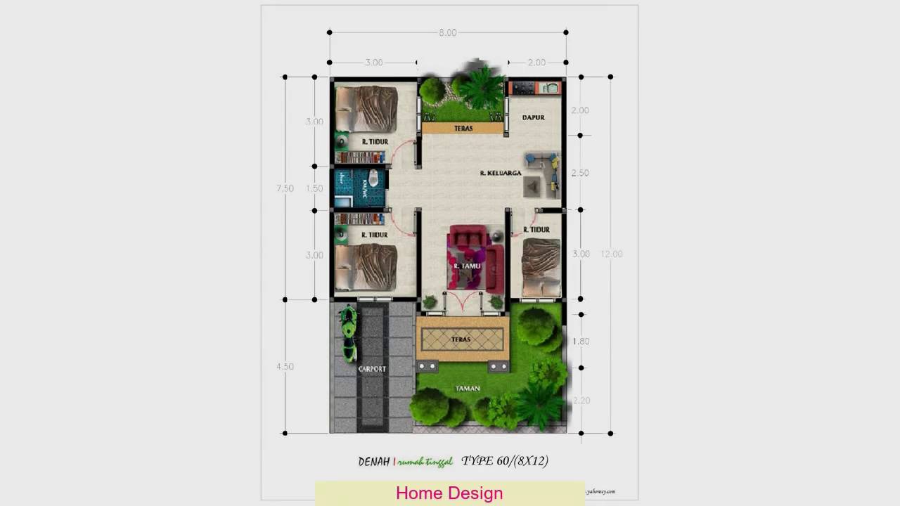 12 Ide Cantik Desain Rumah 8×12 Terbaru 2020