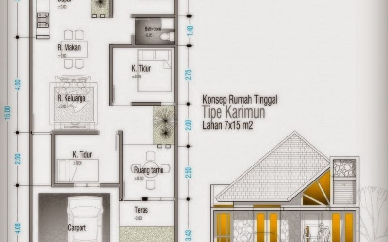 15 Trendy Model Rumah Minimalis Memanjang Kreatif Deh