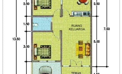 16 Gambar Desain Rumah Minimalis 7×14 Kreatif Deh