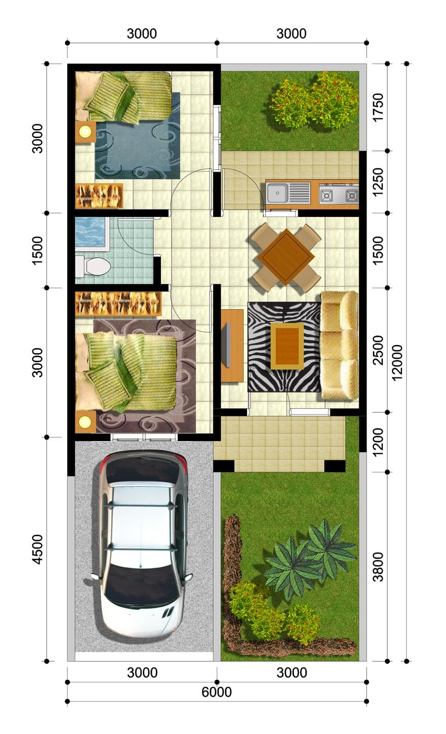 16 Terindah Desain Rumah Minimalis 12×6 Yang Wajib Kamu Ketahui