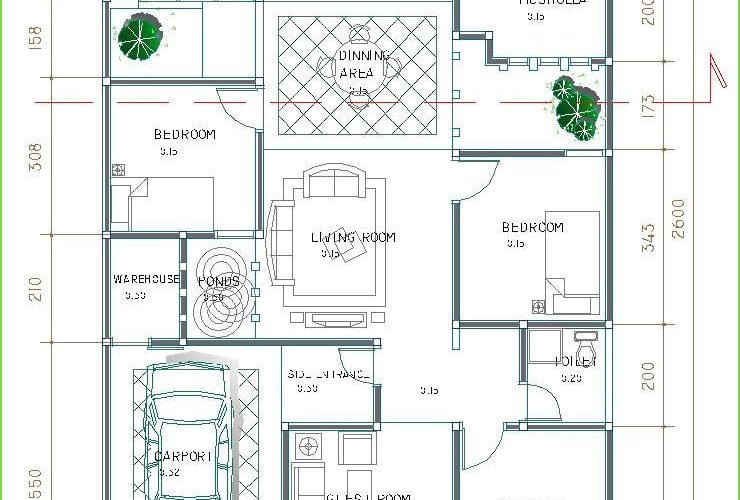 19 Ragam Seni Denah Rumah 4 Kamar Tidur Yang Wajib Kamu Ketahui