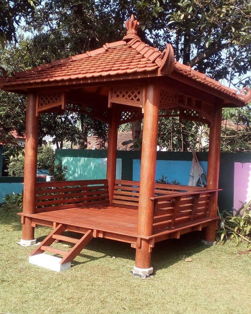 23 Ide Cantik Gazebo Kayu Kelapa Paling Populer di Dunia