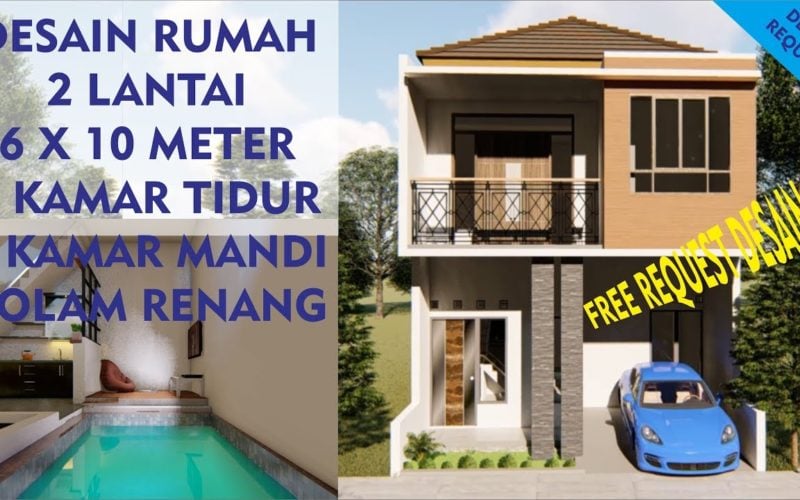 32 Kumpulan Rumah Minimalis 6×10 2 Lantai Terbaru dan Terlengkap