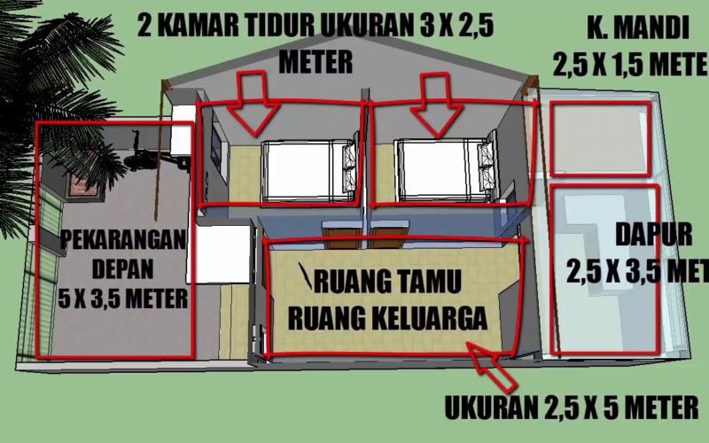 33 Trendy Rumah Minimalis 5×12 Terbaru 2020