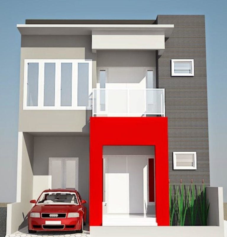 Desain Cat Rumah Minimalis Warna Merah 1771