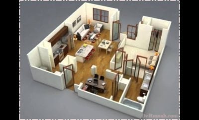 38 Ragam Seni Rumah Minimalis Sederhana 2 Kamar Trend Masa Kini