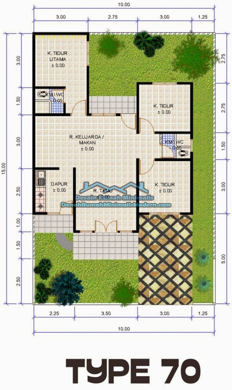 40 Terbaik Desain Rumah Type 70 Paling Terkenal