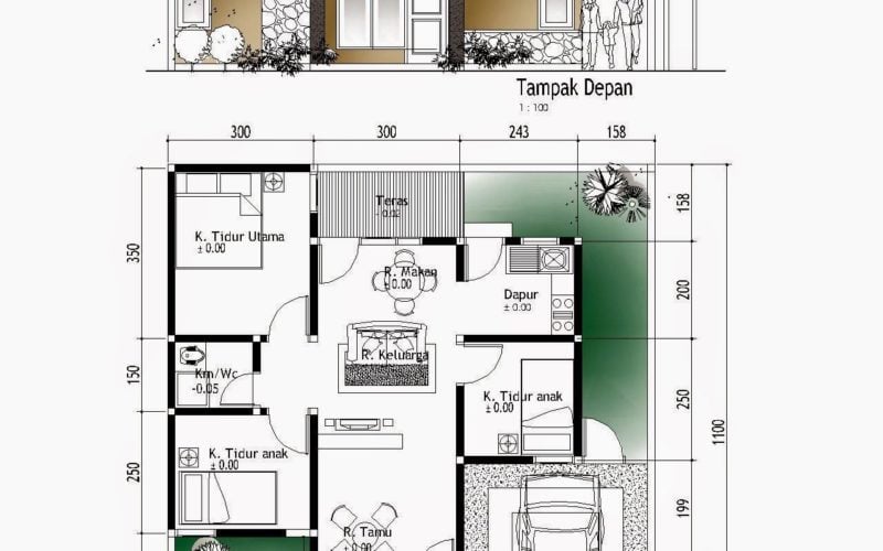 42 Gambar Rumah Minimalis Modern 3 Kamar Tidur Paling Banyak di Cari