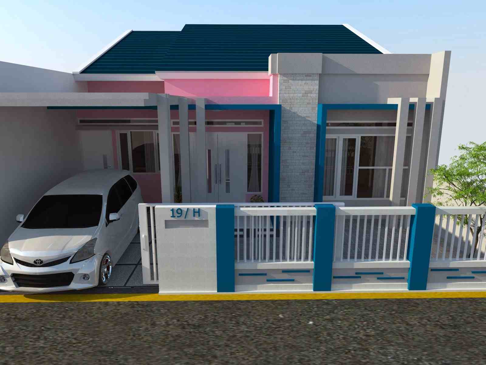 43 Trendy Rumah Minimalis Biru Terbaru 2020