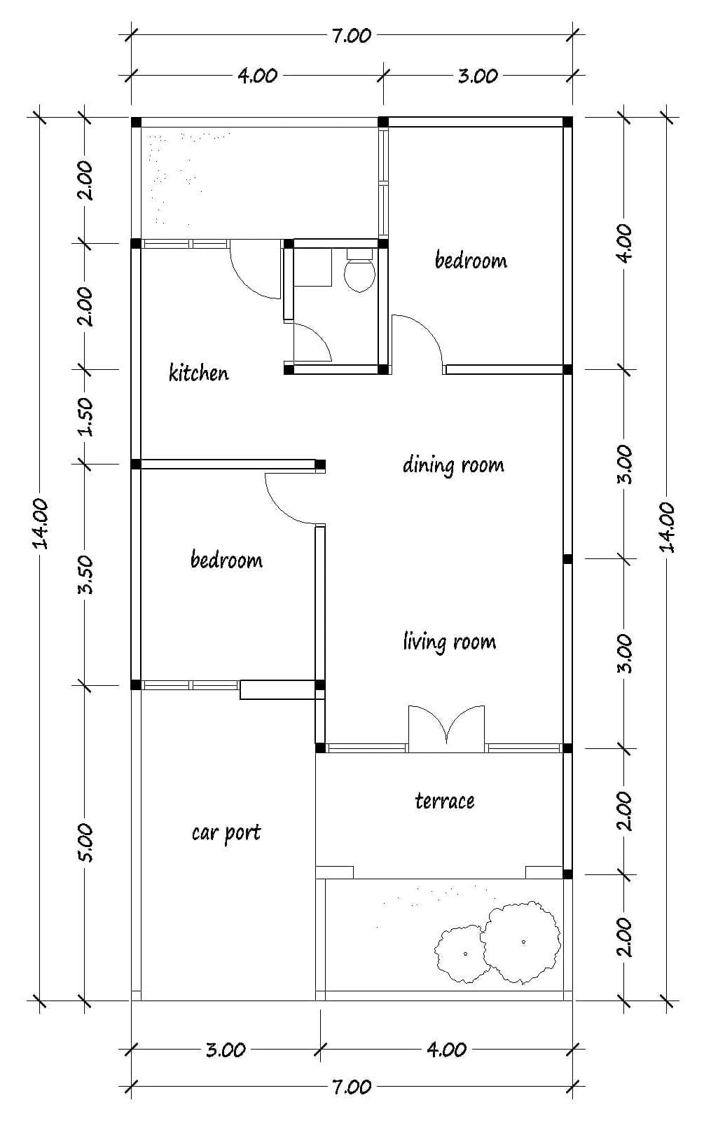 47 Populer Desain Rumah Minimalis 7×14 Paling Terkenal