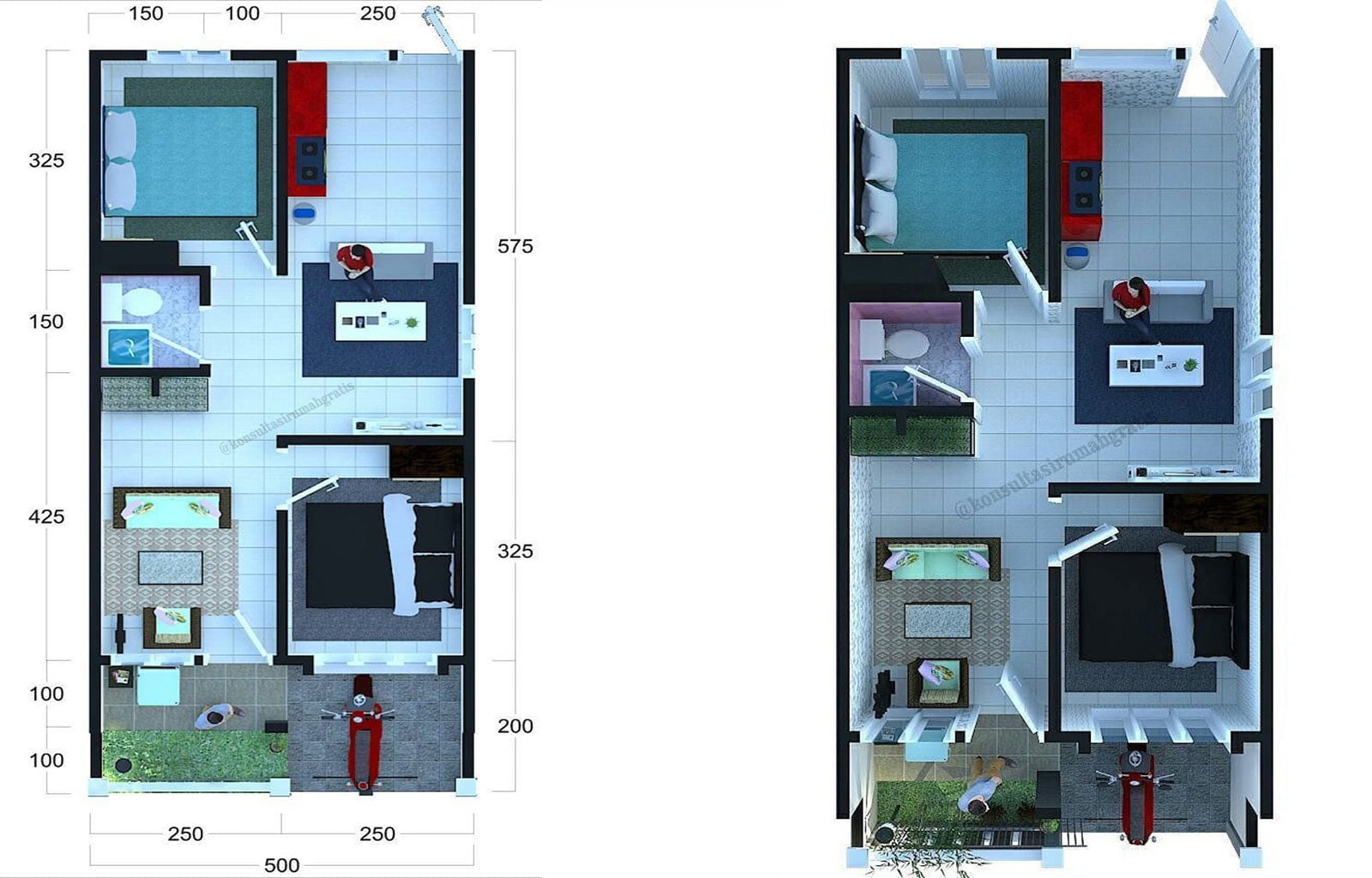 48 Terbaik Denah Rumah 6×10 Terbaru 2020