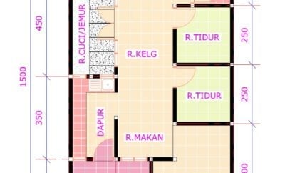 50 Ragam Seni Denah Rumah 6×10 Dengan 3 Kamar Tidur Paling Banyak di Cari