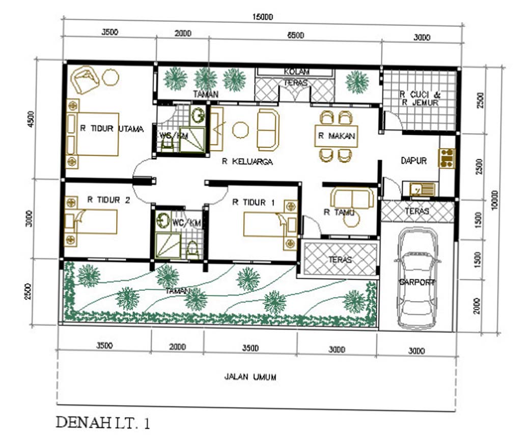 50 Terbaik Sketsa Arsitek Rumah 8×12 Trend Masa Kini