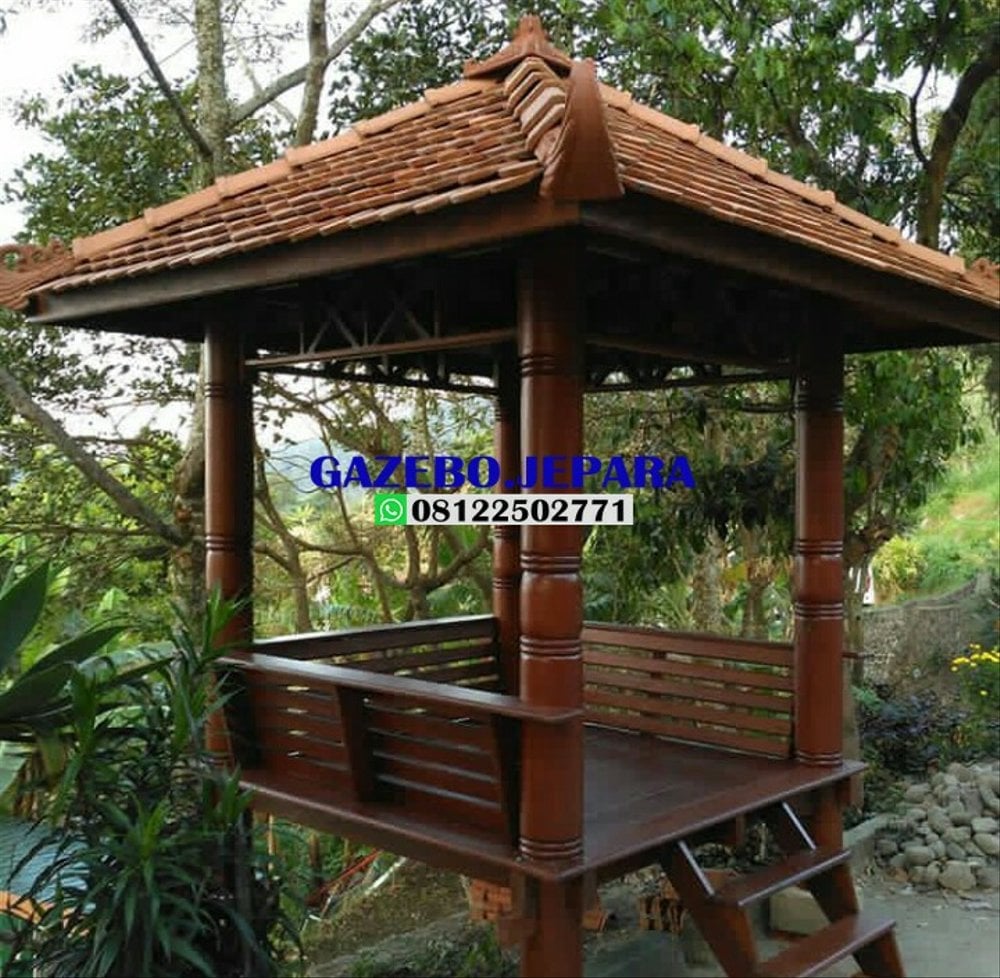 52 Gambar Gazebo Kayu Kelapa Istimewa Banget