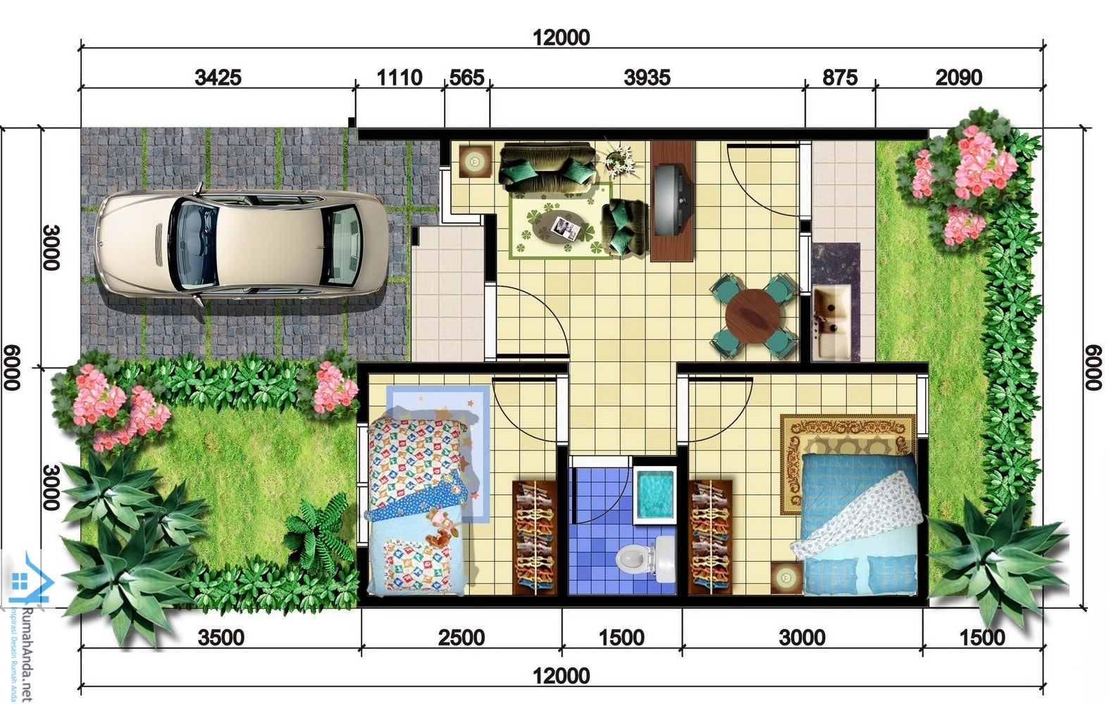 56 Populer Desain Rumah Minimalis 12×6 Terbaru dan Terlengkap