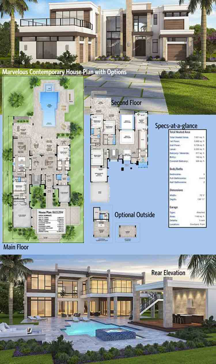 Denah Rumah Mewah 2 Lantai Arcadia Design Architect